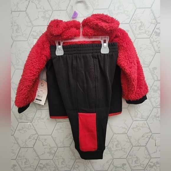 Athletic Works Baby Boys’ Faux Sherpa Hoodie and Pants Set 2-Piece - Picture 2 of 5